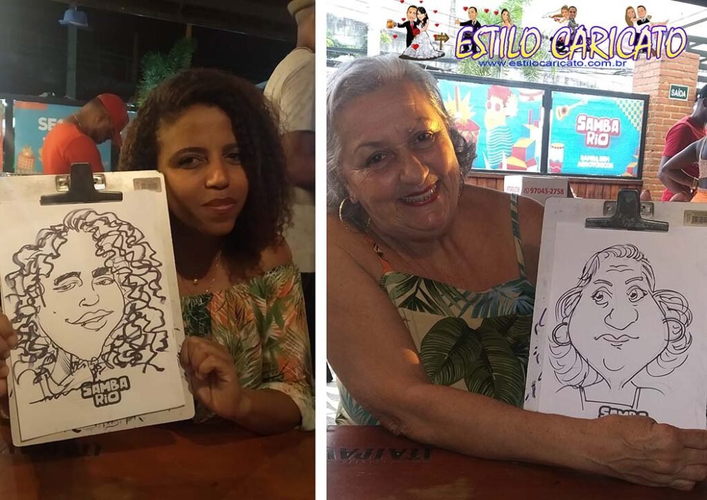 Caricatura ao vivo - Armazém do samba