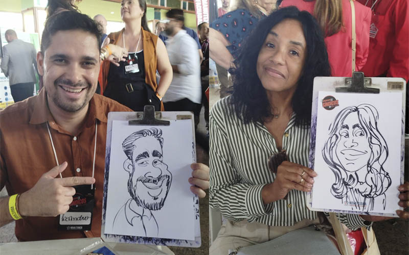 Caricatura Ao Vivo em Festa de Fim de Ano