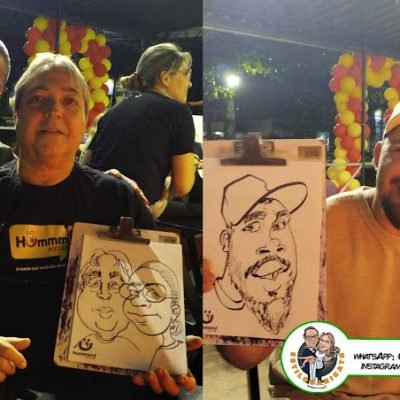 Caricatura ao vivo na hummm pizzas!