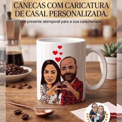Caricatura em Caneca Personalizada