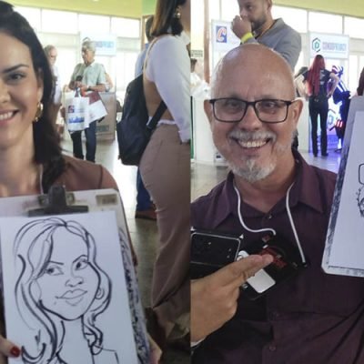 caricatura ao vivo